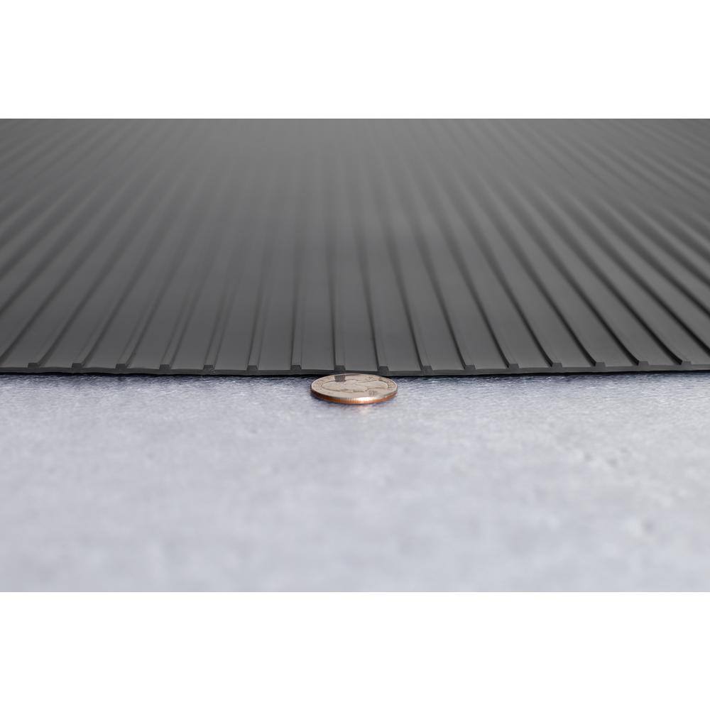 G-Floor Rib 8.5 ft. x 24 ft. Slate Grey Vinyl Garage Flooring Cover and Protector