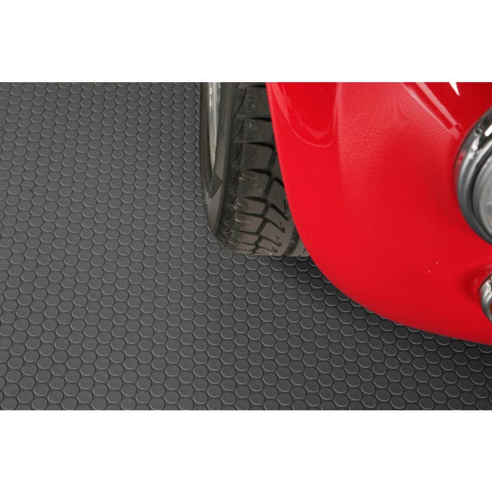 G-Floor Small Coin 8.5 ft. x 22 ft. Slate Grey Commercial Grade Vinyl Garage Flooring Cover and Protector