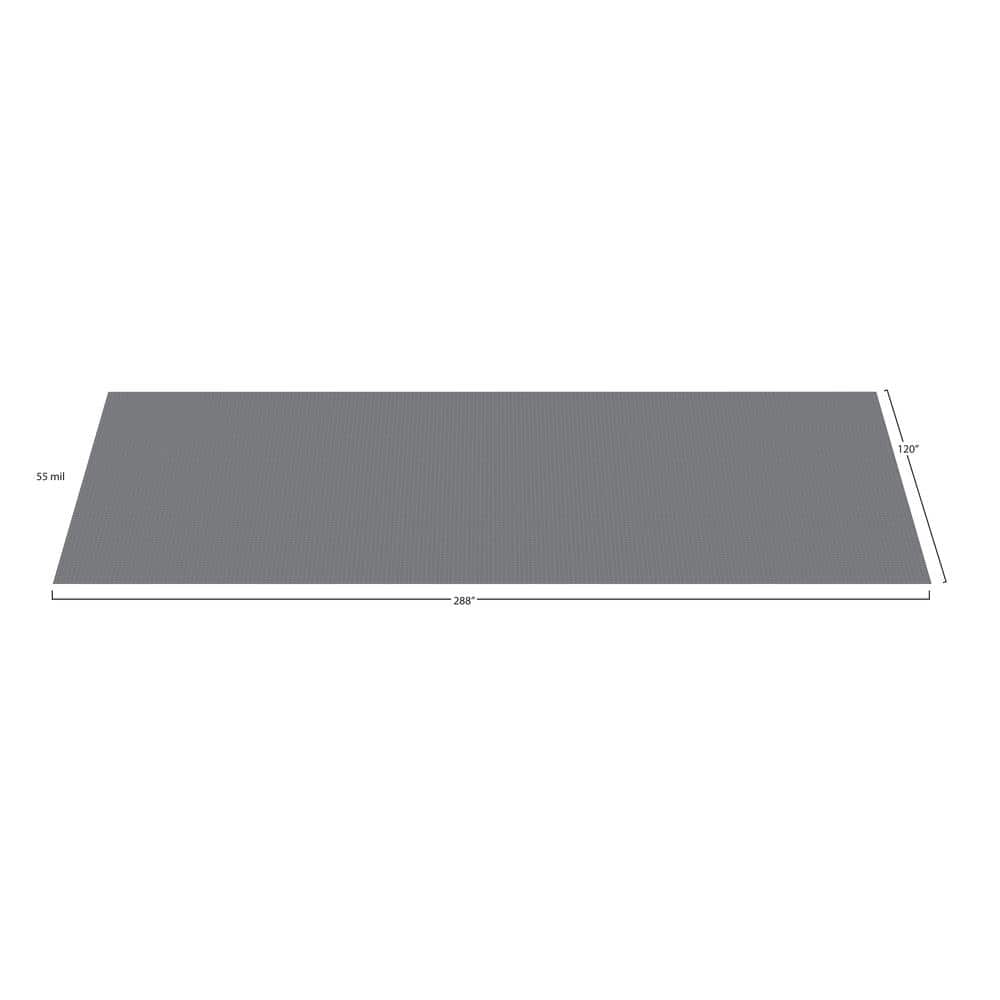 G-Floor Coin 10 ft. x 24 ft. Slate Grey Commercial Grade Vinyl Garage Flooring Cover and Protector