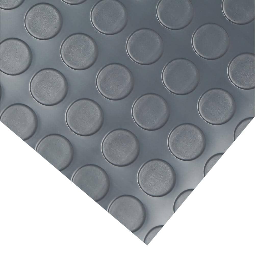 G-Floor Coin 10 ft. x 24 ft. Slate Grey Commercial Grade Vinyl Garage Flooring Cover and Protector