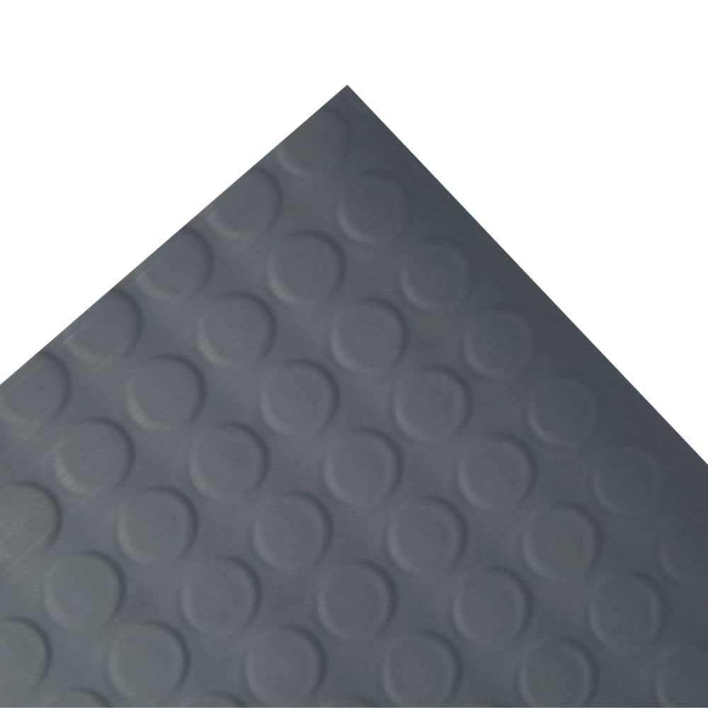 G-Floor Coin 7.5 ft. x 17 ft. Slate Grey Commercial Grade Vinyl Garage Flooring Cover and Protector