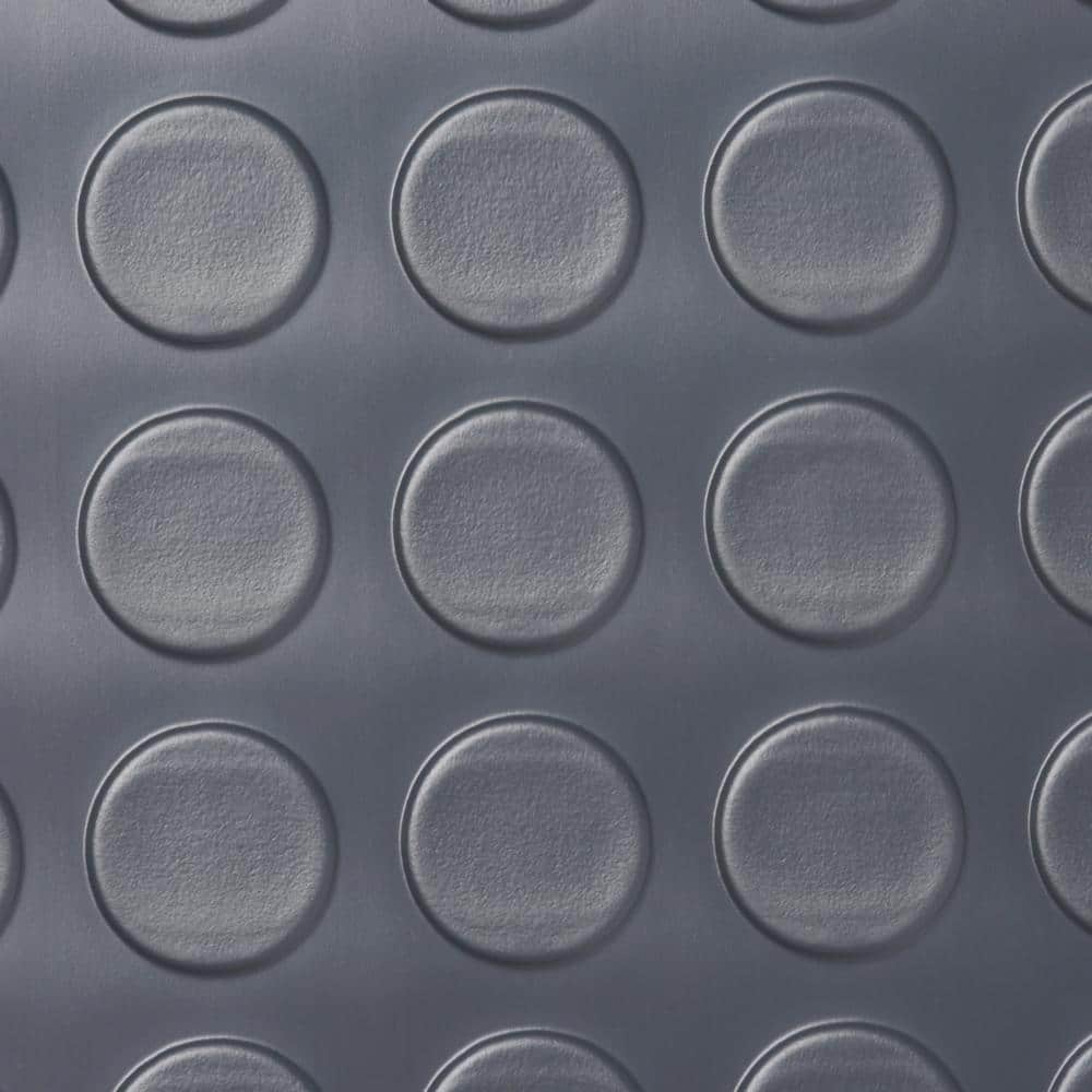 G-Floor Coin 7.5 ft. x 17 ft. Slate Grey Commercial Grade Vinyl Garage Flooring Cover and Protector