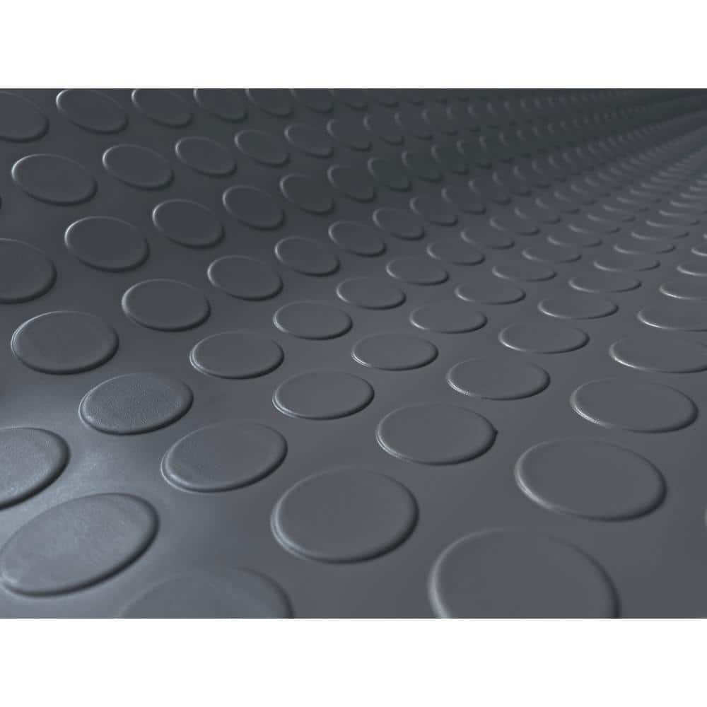 G-Floor Coin 7.5 ft. x 17 ft. Slate Grey Commercial Grade Vinyl Garage Flooring Cover and Protector