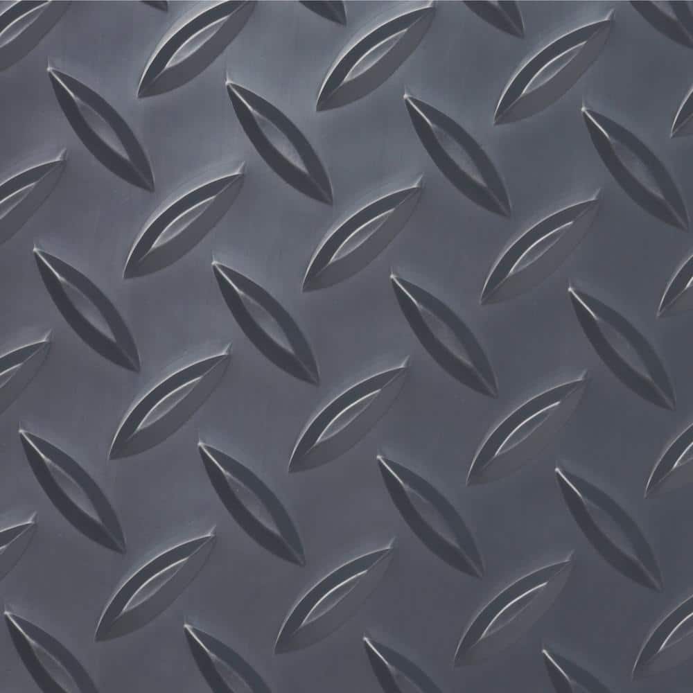 G-Floor Diamond Tread 10 ft. x 24 ft. Slate Grey Commercial Grade Vinyl Garage Flooring Cover and Protector