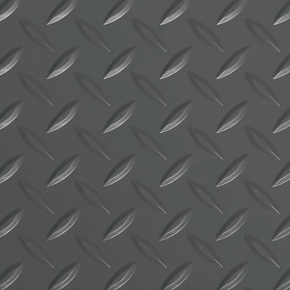 G-Floor Diamond Tread 5 ft. x 10 ft. Slate Grey Commercial Grade Vinyl Garage Flooring Cover and Protector