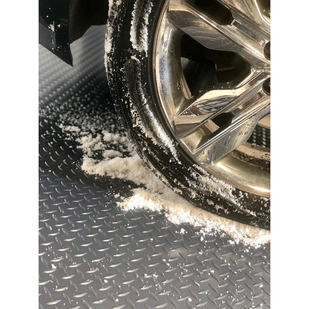 G-Floor Diamond Tread 8.5 ft. x 24 ft. Slate Grey Vinyl Garage Flooring Cover and Protector