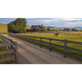 Natures Composites Composite 3-Rail Corner Post with Post Cap for Traditional Ranch Rail System (5 in. x 5 in. x 65 in. L) Slate Grey