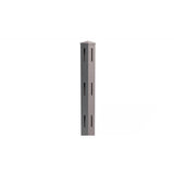 Natures Composites Composite 3-Rail Corner Post with Post Cap for Traditional Ranch Rail System (5 in. x 5 in. x 65 in. L) Slate Grey