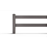 Natures Composites Composite Traditional 2-Board Ranch Rail (3 ft. H x 4 ft. W) Slate Grey