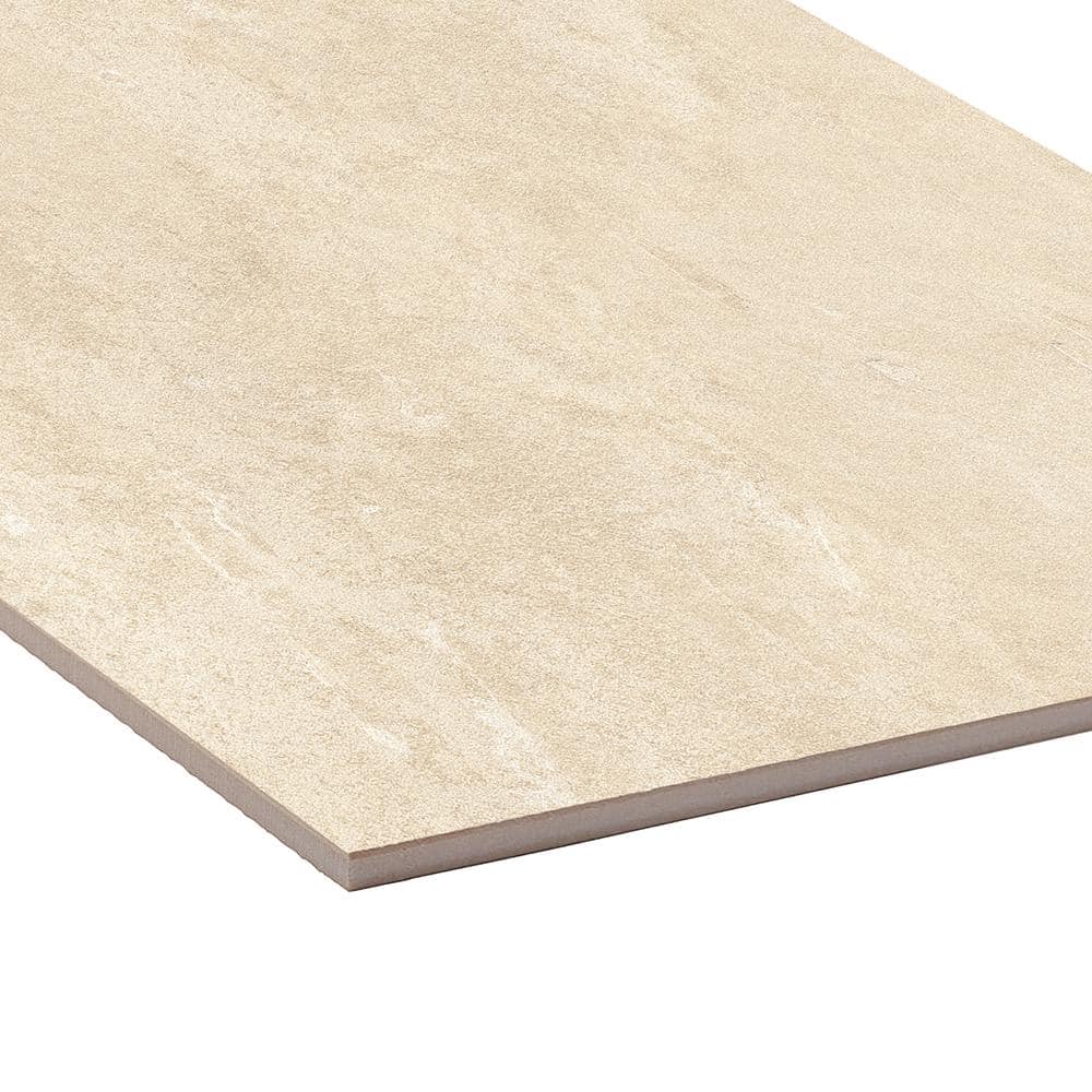 Sample – Slate White 6 in. x 6 in. x 0.75 in. Stone-Look Porcelain Paver