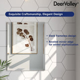 DEERVALLEY Rectangular Aluminum Frameless 15 in. W x 19 in. H Recessed Medicine Cabinet in Sliver with Mirror and Beveled Edge