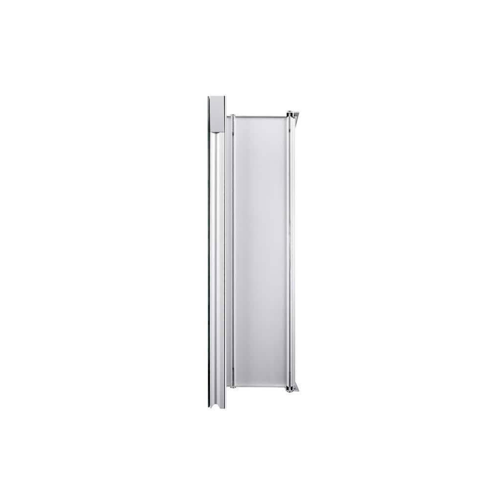 DEERVALLEY Rectangular Aluminum Frameless 15 in. W x 19 in. H Recessed Medicine Cabinet in Sliver with Mirror and Beveled Edge