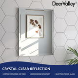 DEERVALLEY Rectangular Aluminum Frameless 15 in. W x 19 in. H Recessed Medicine Cabinet in Sliver with Mirror and Beveled Edge