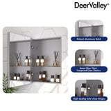 DEERVALLEY Rectangular Aluminum Frameless 15 in. W x 19 in. H Recessed Medicine Cabinet in Sliver with Mirror and Beveled Edge