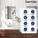 DEERVALLEY Rectangular Aluminum Frameless 15 in. W x 19 in. H Recessed Medicine Cabinet in Sliver with Mirror and Beveled Edge