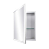 DEERVALLEY Rectangular Aluminum Frameless 15 in. W x 19 in. H Recessed Medicine Cabinet in Sliver with Mirror and Beveled Edge