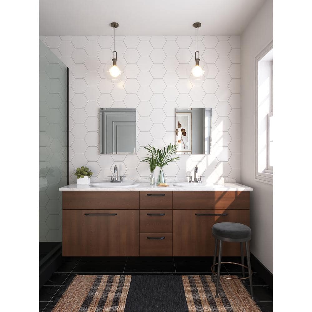 DEERVALLEY Rectangular Aluminum Frameless 15 in. W x 19 in. H Recessed Medicine Cabinet in Sliver with Mirror and Beveled Edge