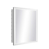 DEERVALLEY Rectangular Aluminum Frameless 15 in. W x 19 in. H Recessed Medicine Cabinet in Sliver with Mirror and Beveled Edge