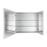 DEERVALLEY Rectangular Aluminum Frameless 30 in. W x 26 in. H Double-Door Surface Mount Bathroom Medicine Cabinet with Mirror
