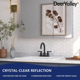 DEERVALLEY Rectangular Aluminum Frameless 30 in. W x 26 in. H Double-Door Surface Mount Bathroom Medicine Cabinet with Mirror
