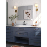 DEERVALLEY Rectangular Aluminum Frameless 30 in. W x 26 in. H Double-Door Surface Mount Bathroom Medicine Cabinet with Mirror