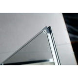 36 in. W x 26 in. H Large Rectangular Silver Aluminum Recessed Mount Medicine Cabinet with Mirror