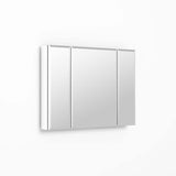 36 in. W x 26 in. H Large Rectangular Silver Aluminum Recessed Mount Medicine Cabinet with Mirror
