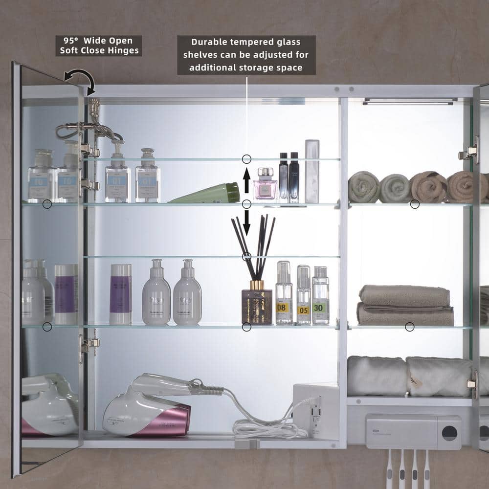 WOODBRIDGE 36 in. W x 30 in. H Surface-Mount Bathroom Medicine Cabinet with Mirror