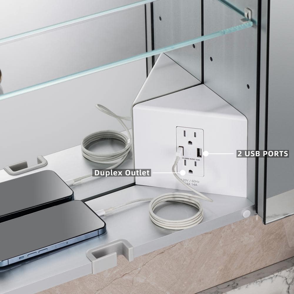 WOODBRIDGE 36 in. W x 30 in. H Surface-Mount Bathroom Medicine Cabinet with Mirror