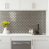 Daltile Premier Accents Smoke Gray Brick Joint 11 in. x 13 in. x 8 mm Glass Mosaic Wall Tile (0.956 sq. ft. per piece)