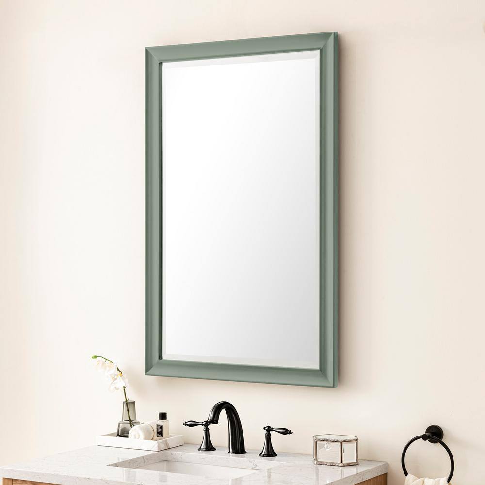 James Martin Vanities Glenbrooke 26" x 40" Rectangular Vanity Mirror in Smokey Celadon