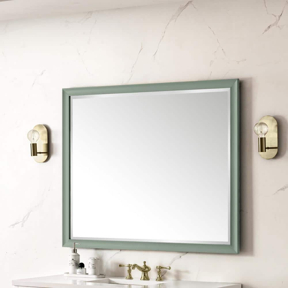 James Martin Vanities Glenbrooke 48" x 40" Rectangular Vanity Mirror in Smokey Celadon