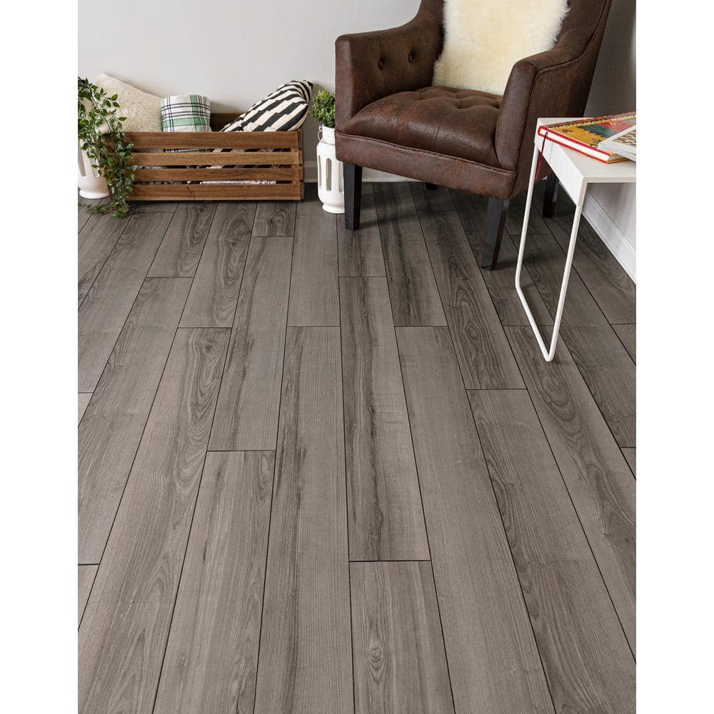 Krono Original Smokey Heirloom Ash 10 mm T x 8 in. W Waterproof Laminate Wood Flooring (18.6 sqft/case)