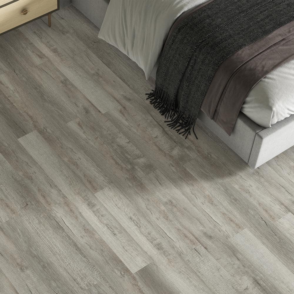 DuraDecor Polished Pro Smokey Stone 8 MIL x 6 in. W x 48 in. L Glue Down Waterproof Luxury Vinyl Flooring (3120 sq. ft./pallet)