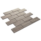 Daltile Stonehollow Smoky Taupe 12 in. x 12 in. x 6.35 mm Ceramic Brick Joint Mosaic Floor and Wall Tile (0.83 sq. ft. per piece)