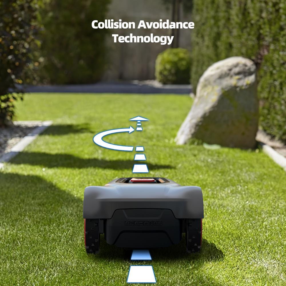 smonet 8 in. Robot Lawn Mower - Automatic Lawnmower Battery Powered APP Control, Smart Path Planning, Up to 1/4 Acre