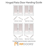 72 in. x 80 in. Fiberglass Smooth White Left-Hand Outswing Hinged Patio Door with Low E Built in Blinds
