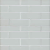 MSI Snow Cap White 3 in. x 9 in. x 8mm Glossy Glass Wall Tile (3.8 sq. ft. / case)