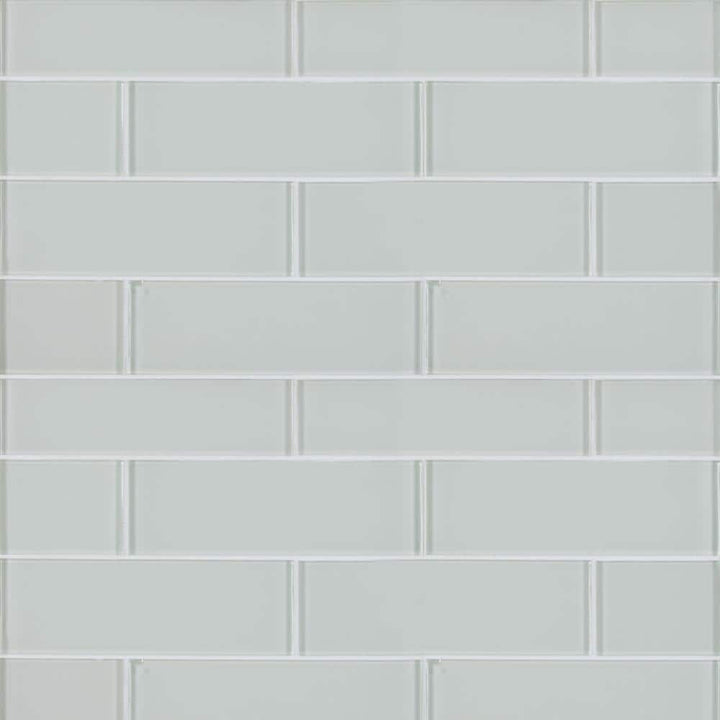 MSI Snow Cap White 3 in. x 9 in. x 8mm Glossy Glass Wall Tile (3.8 sq. ft. / case)