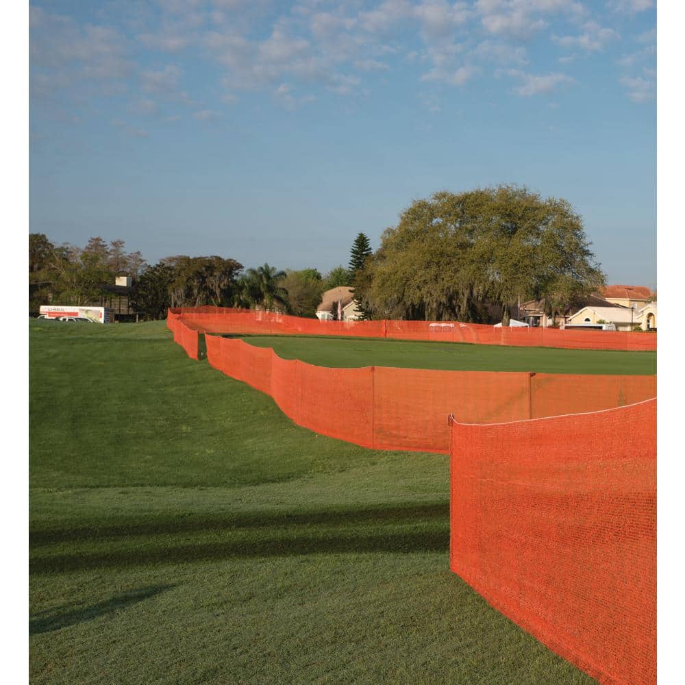 4 ft. x 50 ft. Orange Barrier Fence with Pocket Net Technology