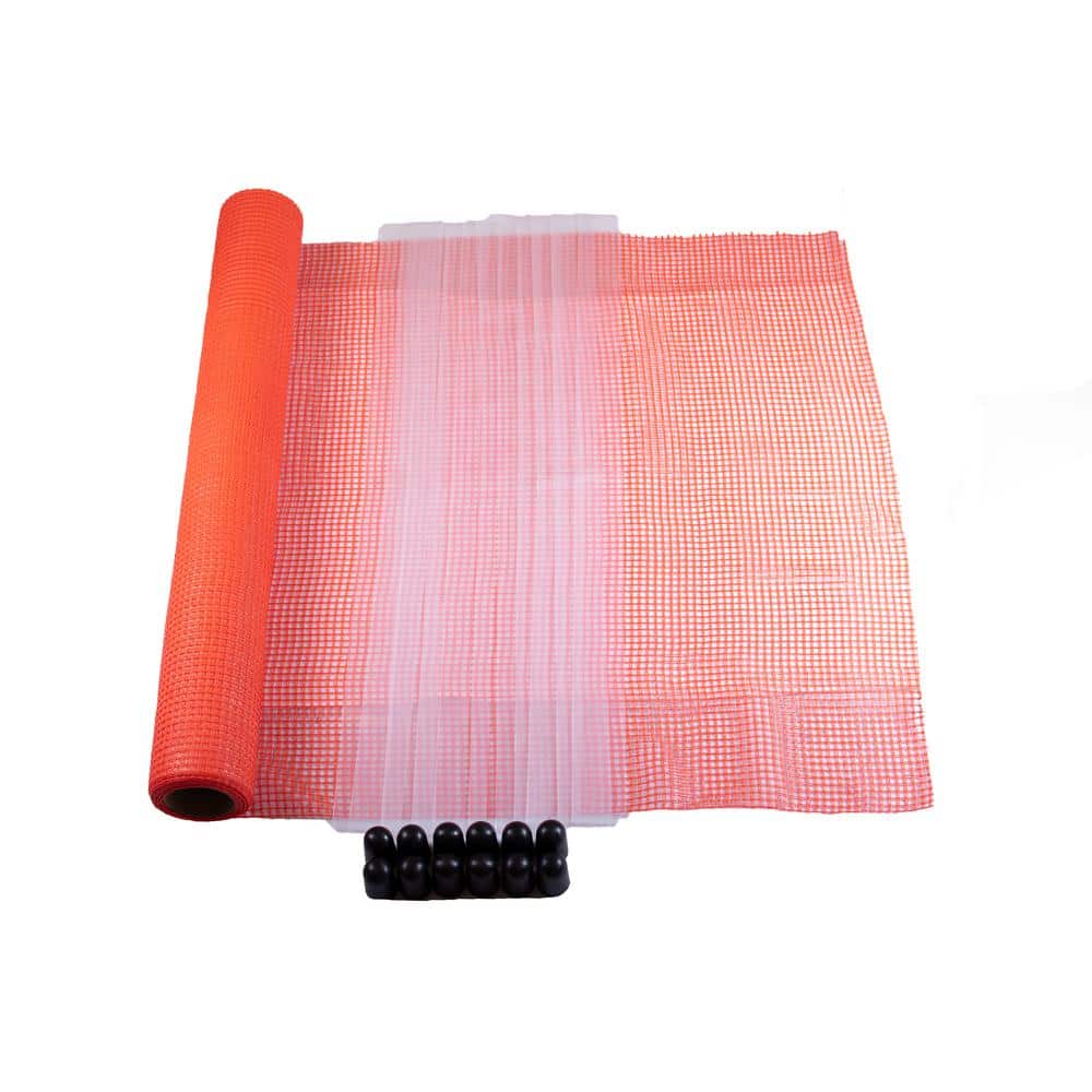 4 ft. x 50 ft. Orange Barrier Fence with Pocket Net Technology