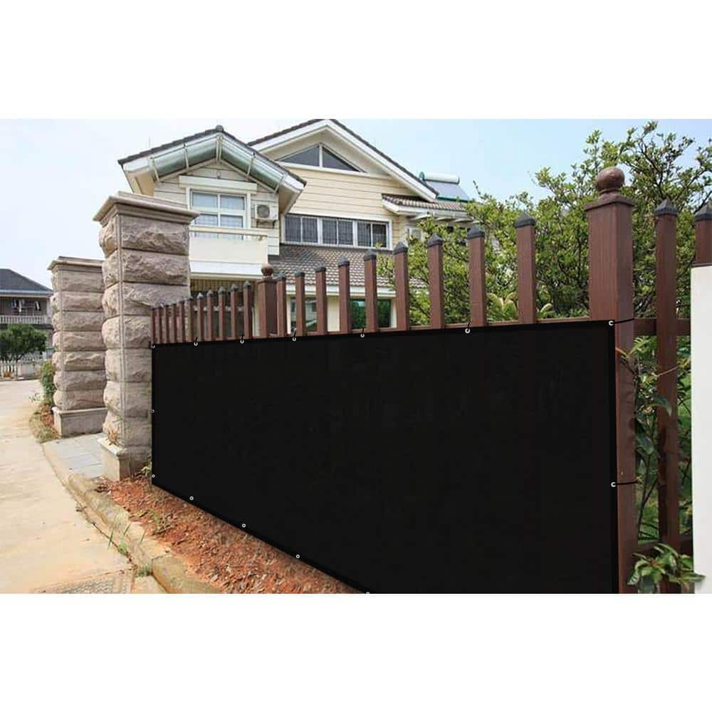 Privacy Fence Screen Heavy-Duty 90% Blockage Shade Cover Fencing Net for Wall Garden Gazebo Backyard, 3 x 12 ft., Black