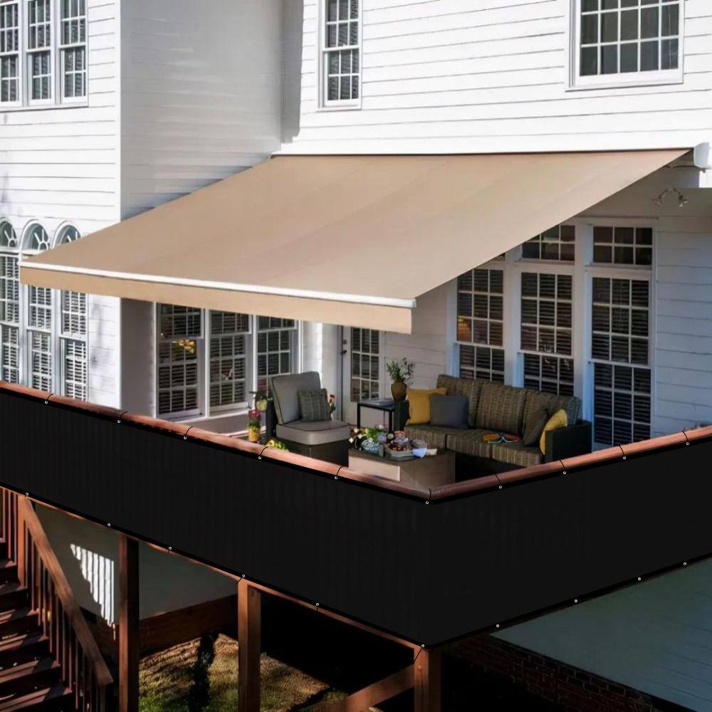 Privacy Fence Screen Heavy-Duty 90% Blockage Shade Cover Fencing Net for Wall Garden Gazebo Backyard, 3 x 12 ft., Black