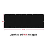 Privacy Fence Screen Heavy-Duty 90% Blockage Shade Cover Fencing Net for Wall Garden Gazebo Backyard, 3 x 12 ft., Black
