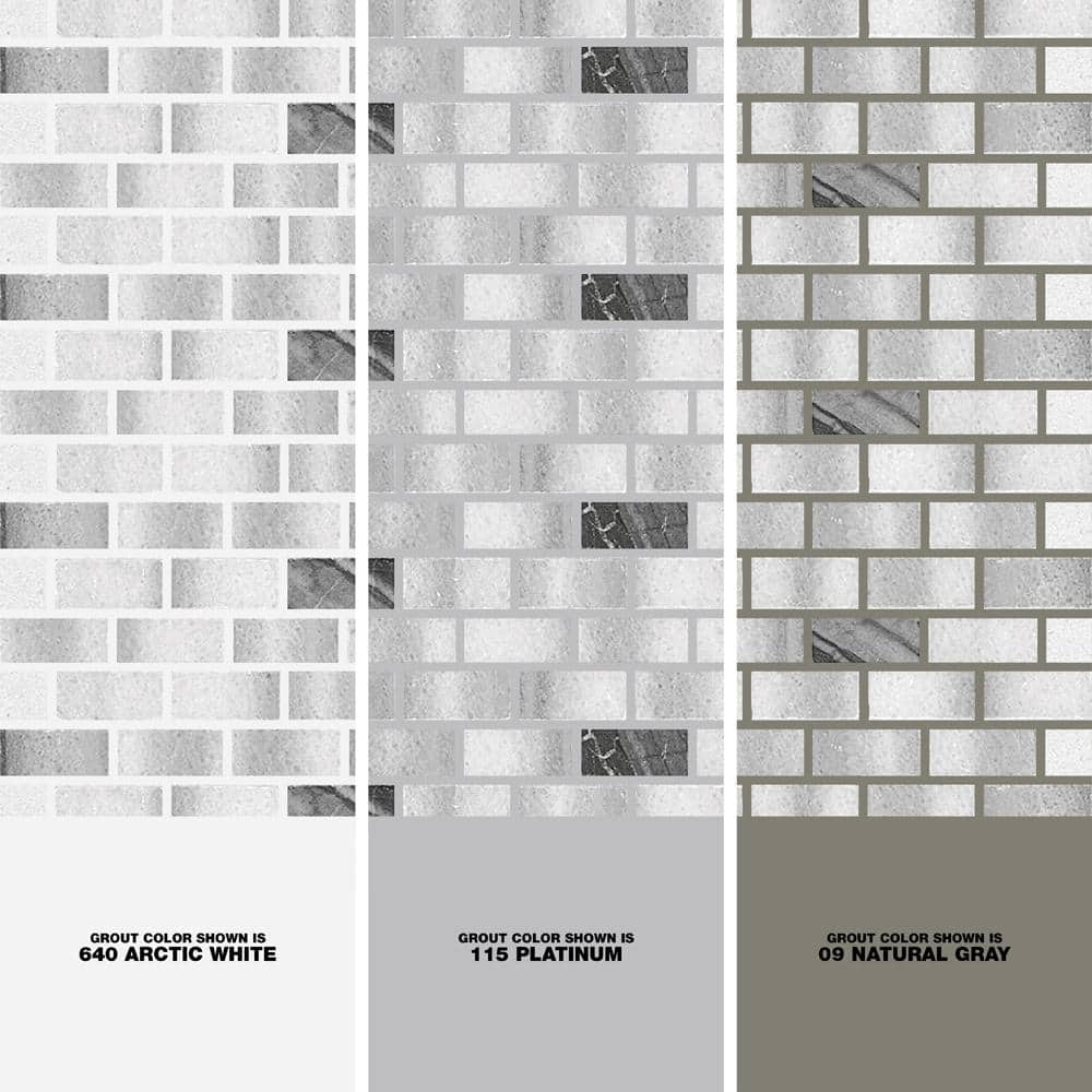 Daltile Snow Illusion 2-5/8 in. x 12 in. Marble Decorative Accent Wall Tile (0.2188 sq. ft. per Piece)
