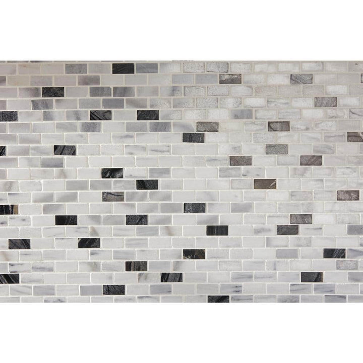 Daltile Snow Illusion 2-5/8 in. x 12 in. Marble Decorative Accent Wall Tile (0.2188 sq. ft. per Piece)
