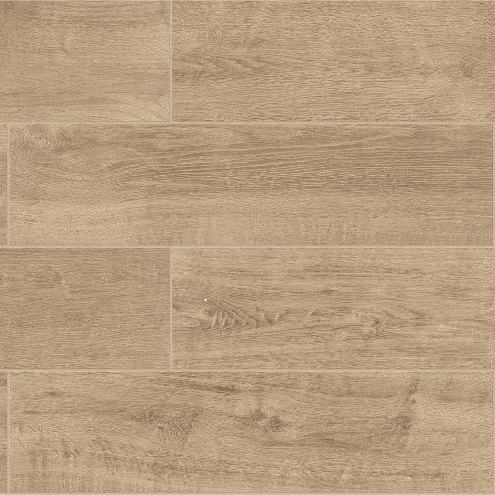 Meadow Wood Soft Brown 6 in. x 24 in. Glazed Porcelain Floor and Wall Tile (15 sq. ft. / case)
