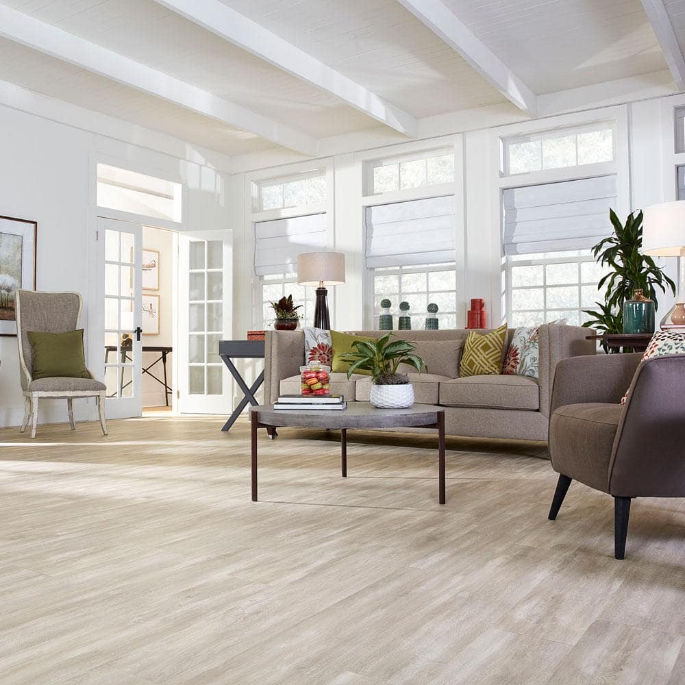 Pergo Outlast+ Soft Oak Glazed 12 mm T x 7.4 in. W Waterproof Laminate Wood Flooring (19.63 sqft/case)