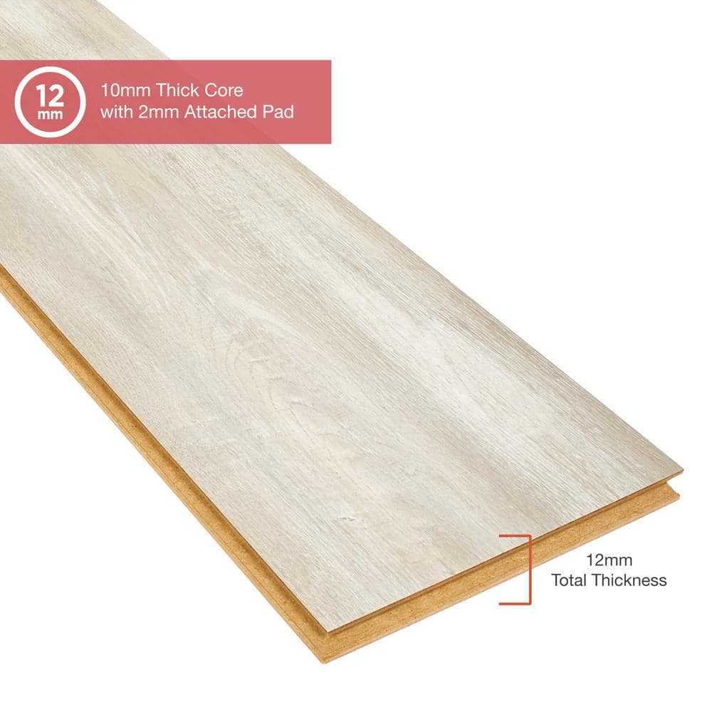 Pergo Outlast+ Soft Oak Glazed 12 mm T x 7.4 in. W Waterproof Laminate Wood Flooring (19.63 sqft/case)