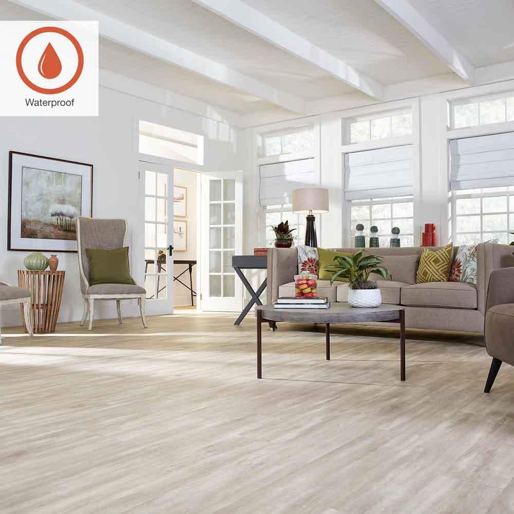 Pergo Outlast+ Soft Oak Glazed 12 mm T x 7.4 in. W Waterproof Laminate Wood Flooring (19.63 sqft/case)